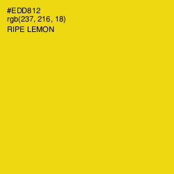 #EDD812 - Ripe Lemon Color Image